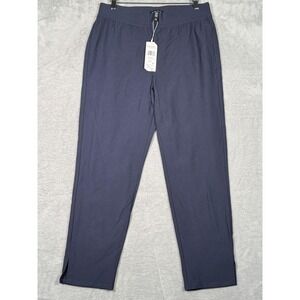 Eileen Fisher Pants Womens S Blue Stretch Crepe High Waist Crop Washable